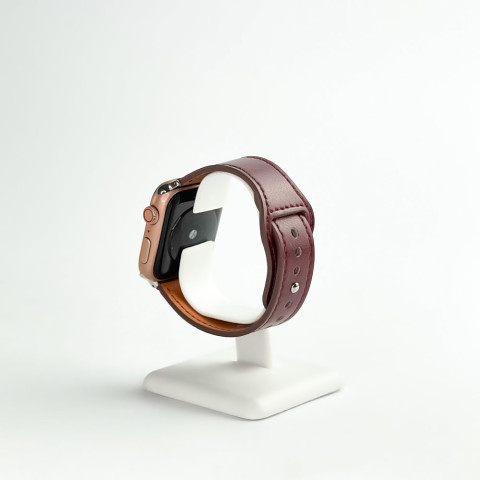Кожаный ремешок Leather Rivet Clasp на Apple Watch 38/40/41mm Hermes red Кожаный ремешок Leather Rivet Clasp на Apple Watch 38/40/41mm Hermes red